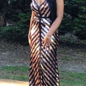 A formal dress that was worn as a Prom dress